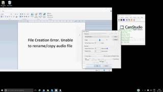 CamStudio not saving large file or video with audio  Solved [upl. by Yehs573]