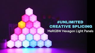 MeRGBW Hexagon Light Panels amp LED Letter Lights  Making Life Smarter amp More Individualized [upl. by Rikki]