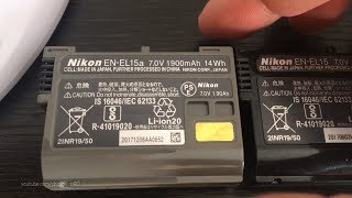 Nikon ENEL15a Battery Test if Genuine [upl. by Shaylynn880]