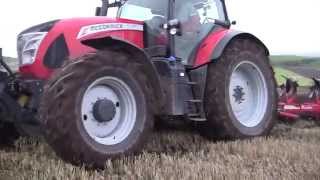 McCormick X7680 tractor with Ovlac 5 furrow plough at Kirriemuir [upl. by Ynnav]