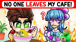 No One Leaves Her Cafe in Roblox [upl. by Ahsikym]