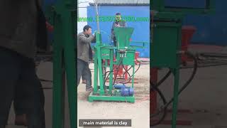 manual hydraulic press clay earth interlocking block machine  fly aah mud soil lego brick shorts [upl. by Hartman934]