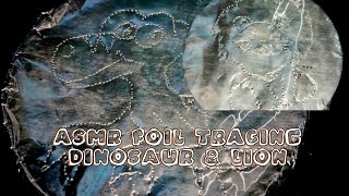 Enjoyed Satisfying Asmr Foil Tracing Dinosaur amp Lion asmrsounds satisfyingvideo [upl. by Sergias]