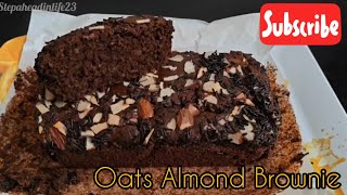 Oats Almond Brownie  No Maida No Butter healthy Brownie recipe stepaheadinlife23 [upl. by Tik244]