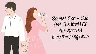 SONNET SON  SAD OST THE WORLD OF THE MARRIED  LIRIK TERJEMAHAN [upl. by Fernandina]