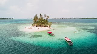 Drone footage of Isla Pelicano San Blas Panama [upl. by Suired]