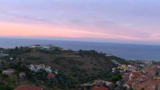 View over Pompeiana and Riva Ligure Liguria ITALIA [upl. by Nennahs]