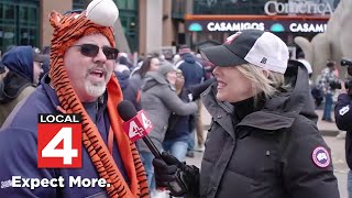 Roaring fans head to Comerica Park for Tigers Opening Day game [upl. by Roger675]