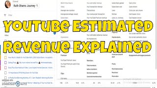 HOW TO CALCULATE ESTIMATED REVENUE on YOUTUBE  YouTube Estimated Revenue Explained [upl. by Mcgruter517]