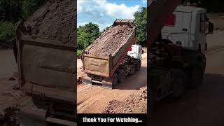 Live Skill operator using dozers KOMATSU D41P push long soil build road foundation crossing field [upl. by Lenhart]