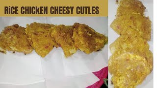 RICE CHICKEN CHEESY CUTLES RECIPE BY FORK AND KNIFE  RICE CUTLES RECIPE  ricecutlets rice [upl. by Odidnac305]