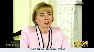 The Presidency First Ladies in Their Own Words  Hillary Clinton [upl. by Hock]