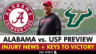 Alabama vs USF CFB Week 2 Preview Injury News Keys To Victory amp Betting Odds  Alabama Football [upl. by Krause]