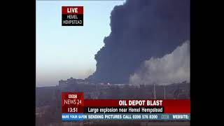 Buncefield Oil Depot Disaster  BBC News 24  11122005  0145pm [upl. by Allicserp]