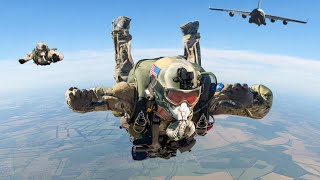 How US Special Forces Paratroopers Jump Off C17 During Extreme Operations [upl. by Fayina]