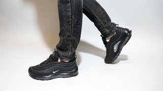 Nike Air Max 97 Black White Anthracite 921826015 on feet [upl. by Reddy110]