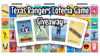 Texas Rangers Loteria Game Giveaway amp Ian Kinsler Autographs Clubhouse Clips [upl. by Htebaras377]