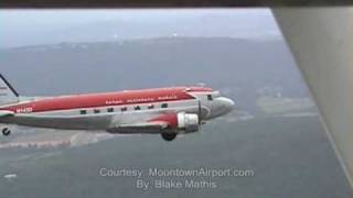 DC3 lands at Moontown Airport May 23 2009aerial footage dc3 [upl. by Lemak]