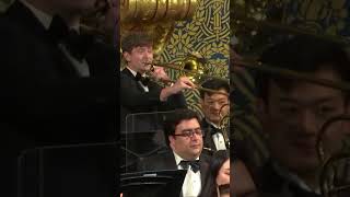 trombone player goes WILD with unexpected solo move shorts [upl. by Zeiler327]