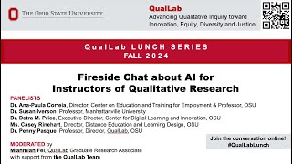 QualLab Lunch Fireside Chat about AI for Instructors of Qualitative Research [upl. by Zelazny78]