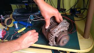 Alternador funcionando como motor Brushless barco bike kart [upl. by Leaw]