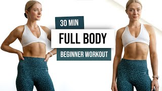 30 MIN FULL BODY HIIT Workout For Beginners  No Equipment No Repeat Home Workout [upl. by Kala]