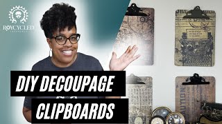 Make Your Own Clipboard  Easy DIY Decoupage Project [upl. by Elston358]