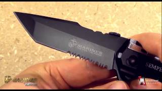 US Marines by Mtech USA M1002TS Tactical Spring Assisted Folding Knife Product Video [upl. by Rombert420]