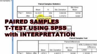 Paired TTEST Using SPSS and Interpretation [upl. by Arata]