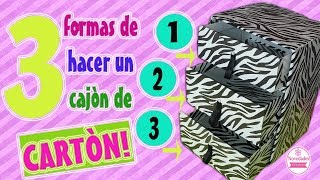 DIY como hacer CAJONES de CARTÒN  cajonera de cartòn [upl. by Rogerg]