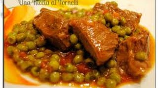 Ricetta veloce spezzatino con piselliQuick recipe [upl. by Otrebire556]