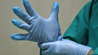 Sterile technique  Surgical gloves donning [upl. by Manchester]