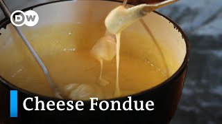 How To Make An Authentic Cheese Fondue  A Typical Dish From Switzerland [upl. by Emmerie]