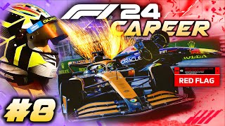 F1 24 CAREER MODE Part 8 MONACO RED FLAG Unbelievable Race [upl. by Atirrehs]