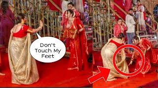 When Sherlyn Chopra Touches Rani Mukerji Feets In Front Of Media At Durga Puja 2024 [upl. by Airrehs]