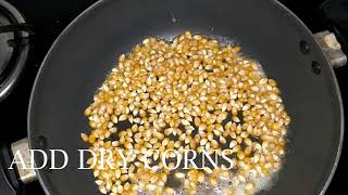 सूखे मक्के के दानो से कढ़ाई में बनाएं 2 मिनट्स में पॉपकॉर्न HOW TO MAKE BUTTER POPCORN IN KADHAI [upl. by Schaefer]