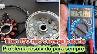 Como trocar o estator da titan 150 fan 160 bros 150 [upl. by Atteynek]