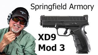 Springfield XD9 Mod 3 Full Size 9mm Pistol Review The Ultimate Concealed Service Pistol 1552 [upl. by Nedaj]