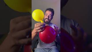 تجربة انتقال الهواء من بالونة إلى أخرى في الفيزياء 🎈🧪تجاربفيزياء انتقالالهواء ضغطالهواء [upl. by Esined110]