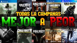 RANKING CAMPAÑAS de CALL OF DUTY de MEJOR a PEOR [upl. by Aicelaf]