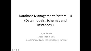 Data Models Schemas amp Instances [upl. by Hayden458]