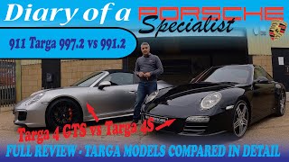 Porsche 911 Targa Review amp Comparison 9972 4S vs 9912 4 GTS How are they different Diary Episode [upl. by Slaby]