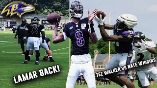 TEZ WALKER amp NATE WIGGINS BATTLE 😤 Lamar LOOKING HEALTHY ⚡️  Ravens Training Camp Highlights [upl. by Carma]