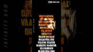 Oru Paarvaiyil lyric song  Siva Manasula Sakthi WhatsApp StatusINFINITYBGM [upl. by Oeht]