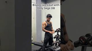 Biceps workout with 5kgs DBgym telugugym fitness freak970armsworkout shorts viralvideo fyp [upl. by Eads]