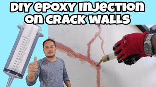 DIY FOR EPOXY INJECTION ON CONCRETE CRACKS  Best varnish paints ideas amp techniques [upl. by Irollam]