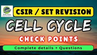 Cell Cycle Check Points  Quick Revision for CSIR and SET Exam  Biodotcom  CSIR SET [upl. by Etnovaj]