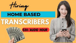 EARN 20 PER AUDIO HOUR AS A HOME BASED TRANSCRIBER  HIRING WORLDWIDE [upl. by Ayiram]