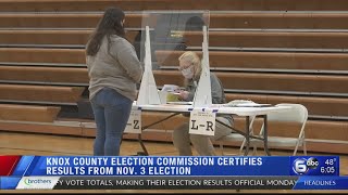 Knox Count Election Commission certifies results from Nov 3 election [upl. by Ynnad838]