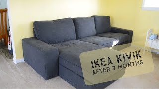 Our IKEA Kivik after 3 Months [upl. by Aisetra817]